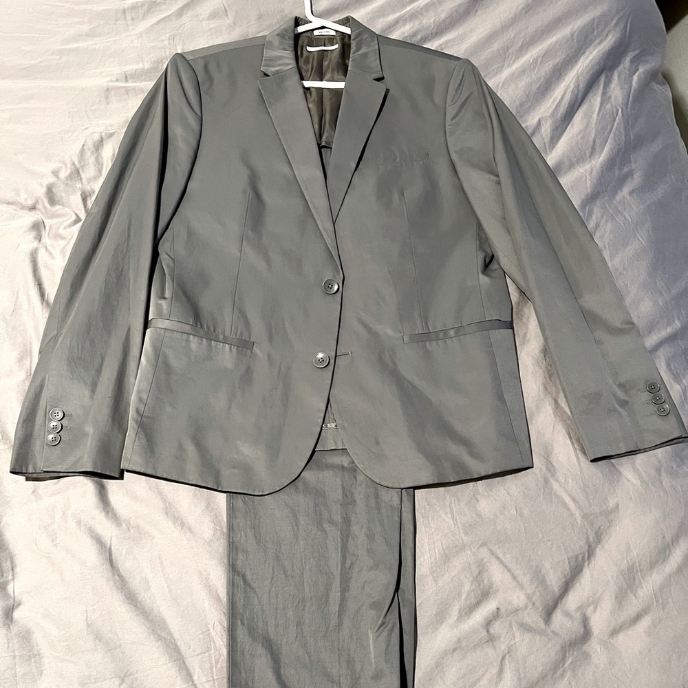 Silver Calvin Klein Suit w/Pants